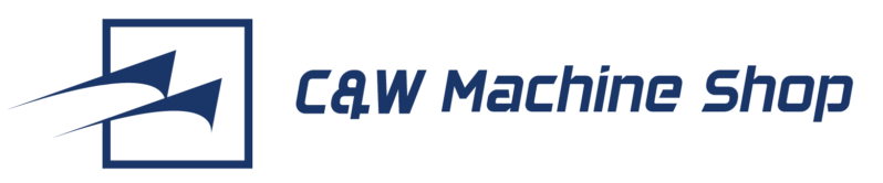 C&W Machine shop logo: CNC Machining | Fabrication | C&W Shop